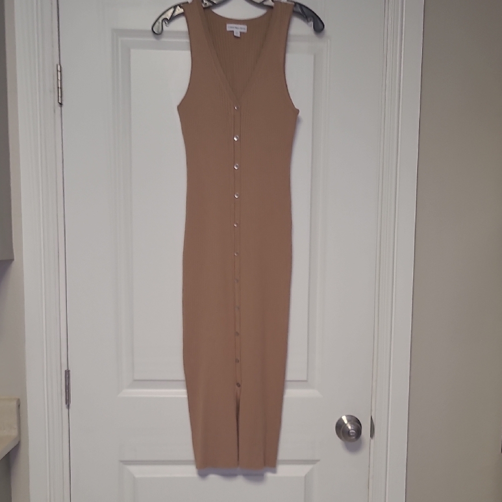 Calvin Klein Jeans Tan Midi Dress